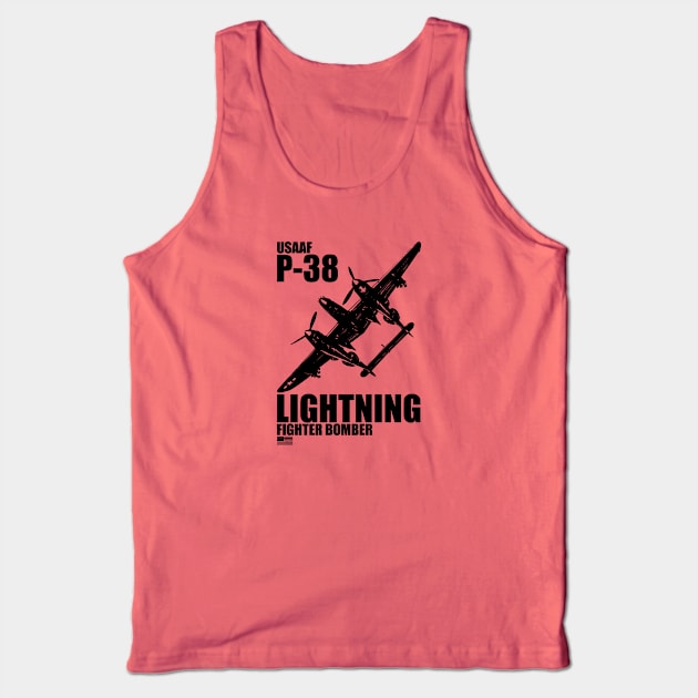 P-38 Lightning Tank Top by Tailgunnerstudios